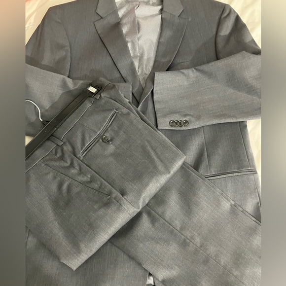 🆓 Tie .2Pcs 🎄Tommy Hilfiger Modern Fit Flex Suit Separates Coat, Gray like new. - Picture 8 of 17